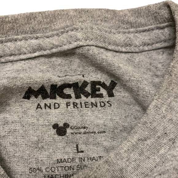 Disney Mickey and Friends Gray T-Shirt Size Large Mickey Donald Goofy Pluto - Picture 5 of 6